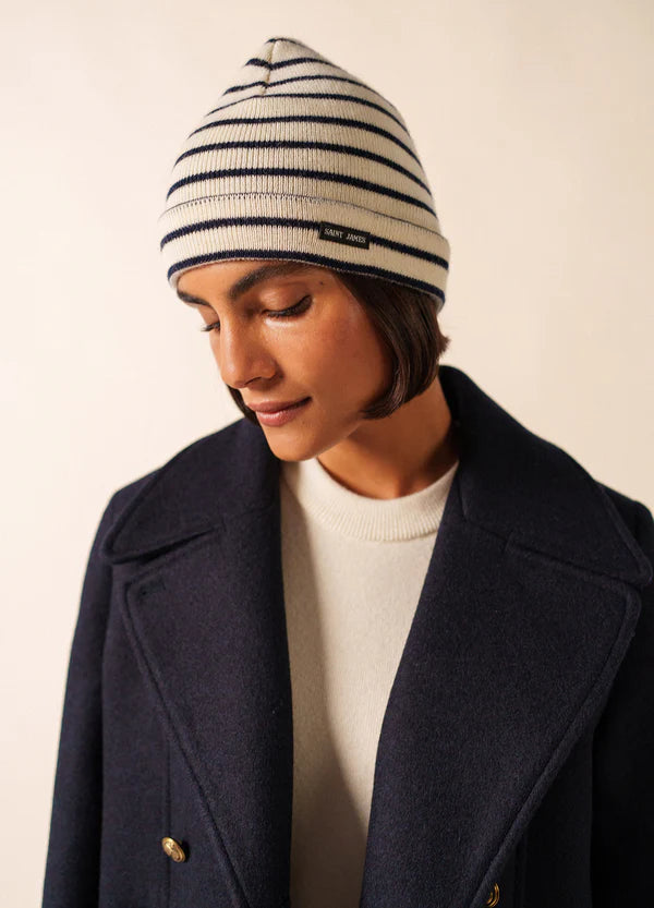 Saint James Hat Woman Cartier Ecru'/Marine