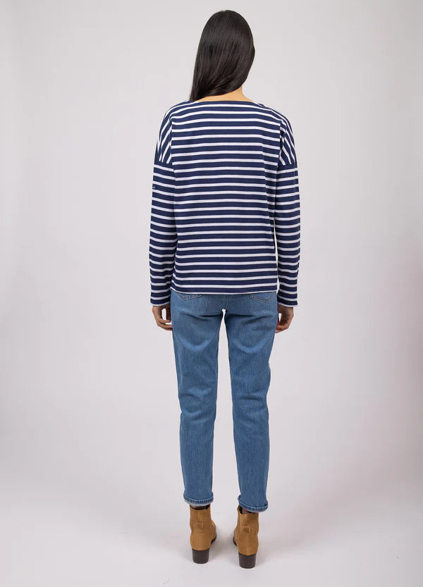 Saint James T-Shirt Woman Minquiers Drop Oversized Sailor Striped Shirt M/N