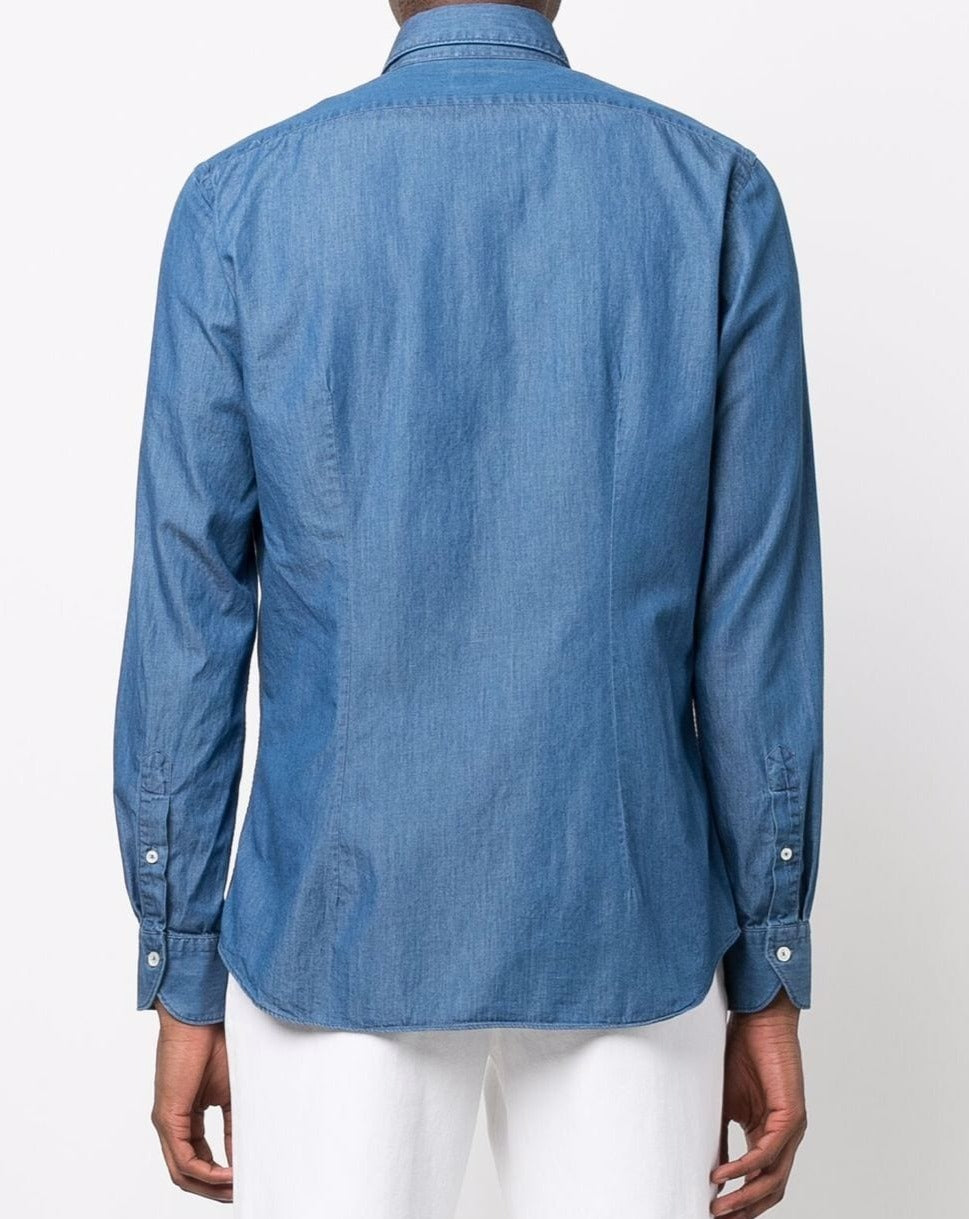 Xacus Shirt Man Denim Light Blue