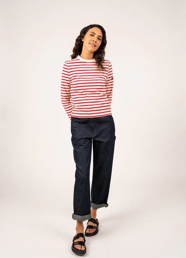 Saint James T-Shirt Woman Barfleur Long Sleeve Sailor Striped Shirt