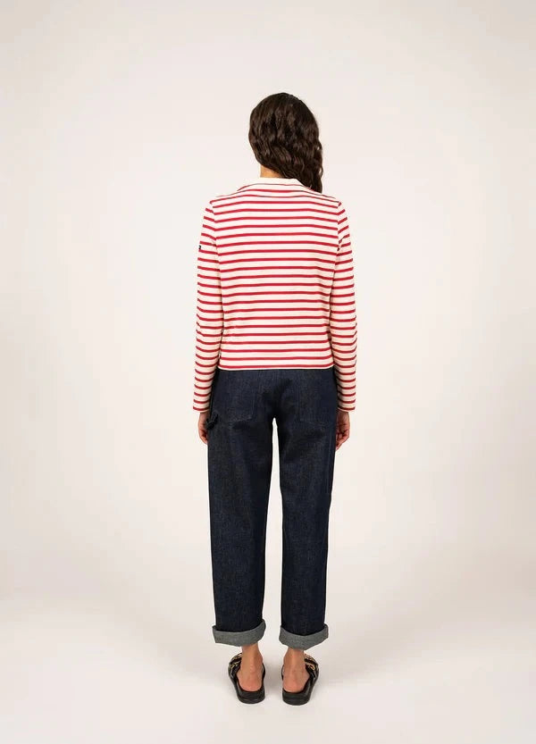 Saint James T-Shirt Woman Barfleur Long Sleeve Sailor Striped Shirt