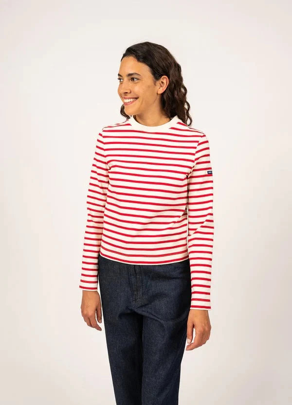 Saint James T-Shirt Woman Barfleur Long Sleeve Sailor Striped Shirt