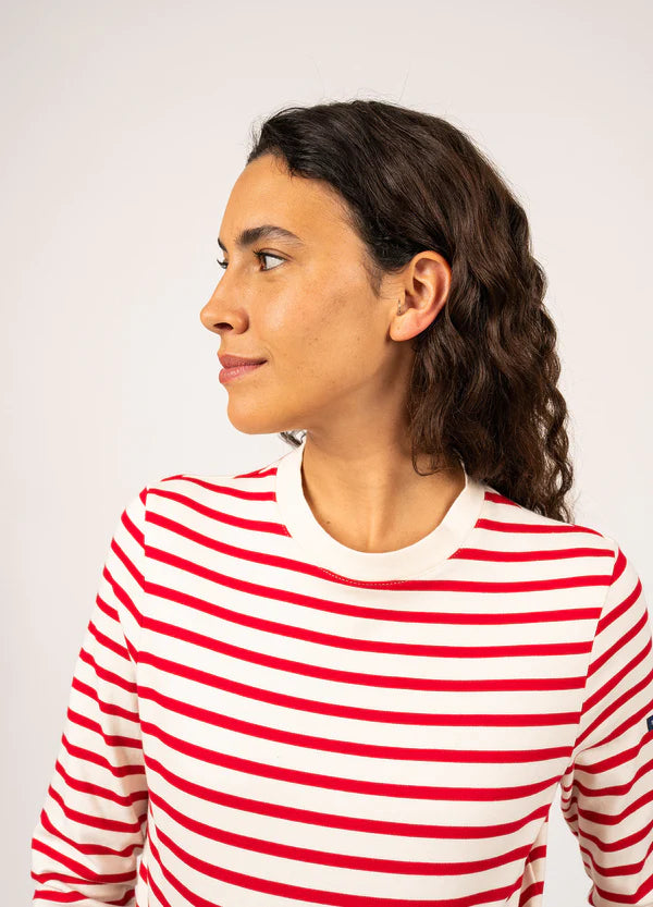 Saint James T-Shirt Woman Barfleur Long Sleeve Sailor Striped Shirt