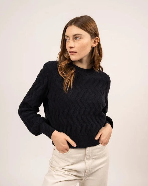 Saint James Sweater Woman Quebec Navy