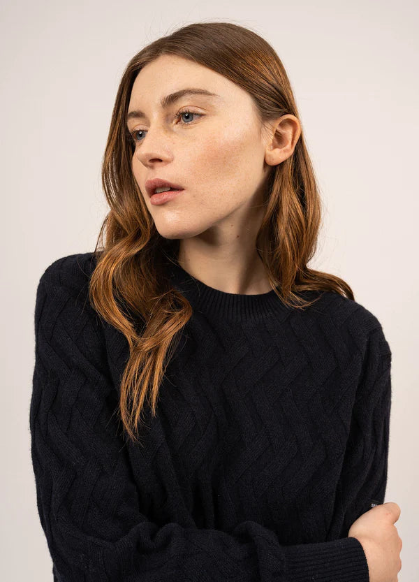 Saint James Sweater Woman Quebec Navy