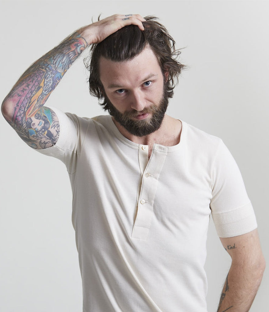 Merz b. Schawnen Shirt Man Loopwheeled Henley