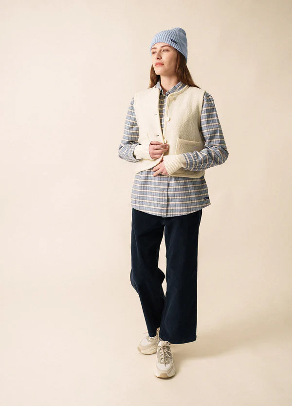 Saint James Sweater Woman Sleeveless Vest Winter's White