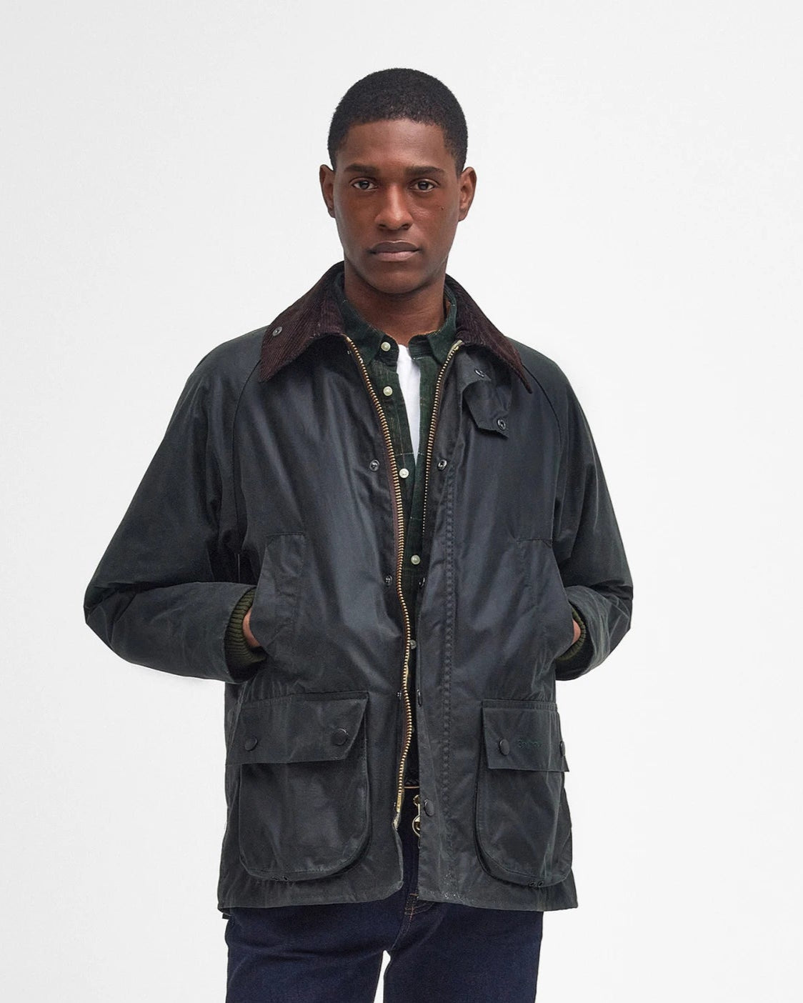 Barbour Jacket Man Bedale Wax Sage