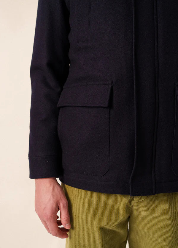 Saint James Jacket Man Wool Coat Navy