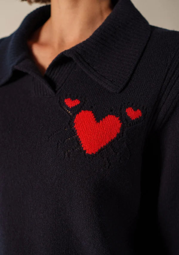 Saint James Sweater Woman Portune Navy Tulipe