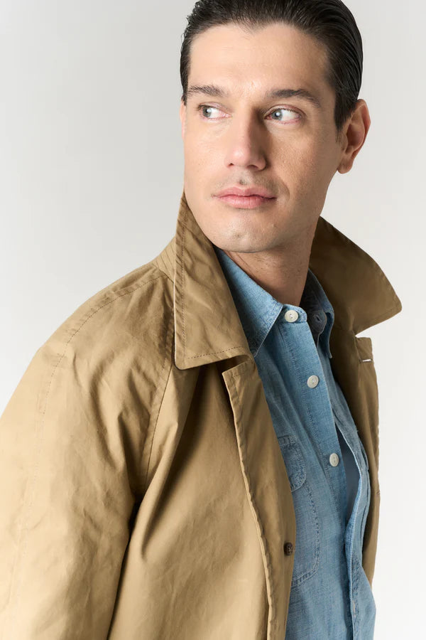 L'impermeabile Jacket Man Martin Wax Cot Tan