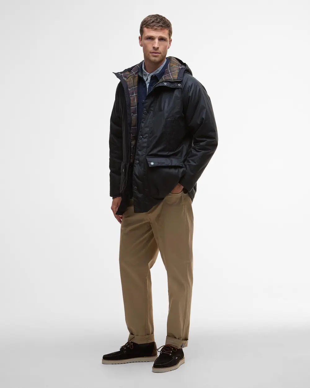 Barbour Jacket Man Bedale Parka Wax Olive