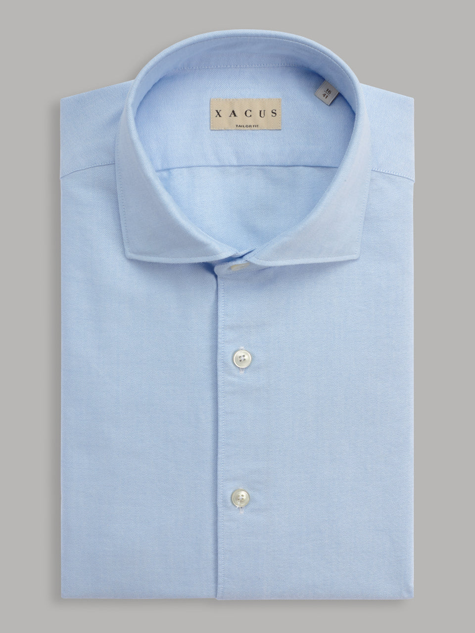 Xacus Shirt Man Oxford Light Blue
