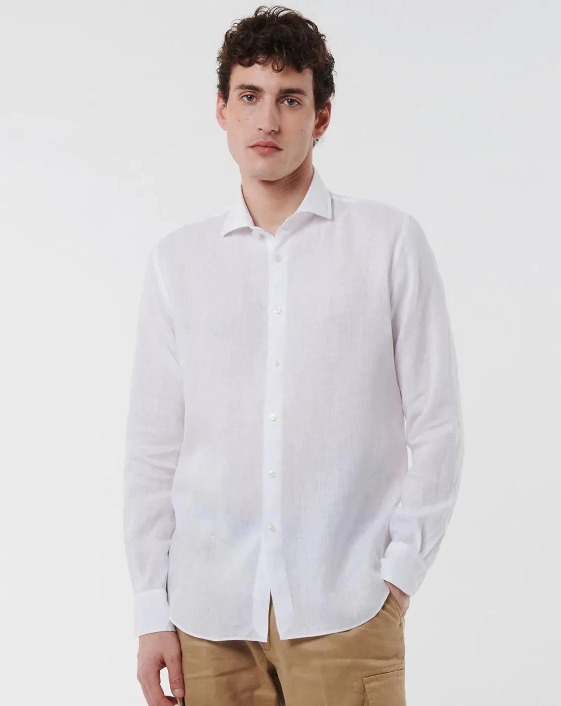 Xacus Shirt Man Lino White