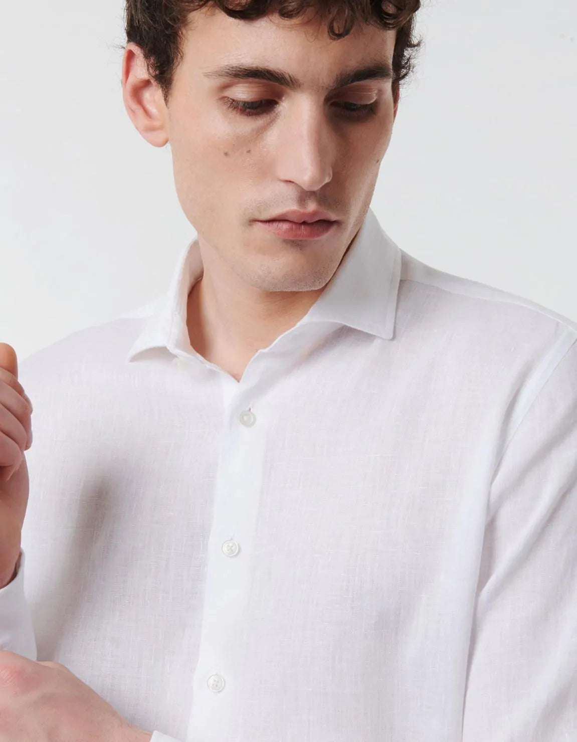 Xacus Shirt Man Lino White