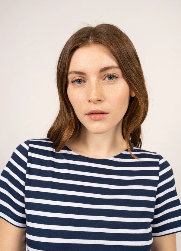 Saint James T-Shirt Woman Etrille Short Sleeve Sailor Striped Shirt M/N