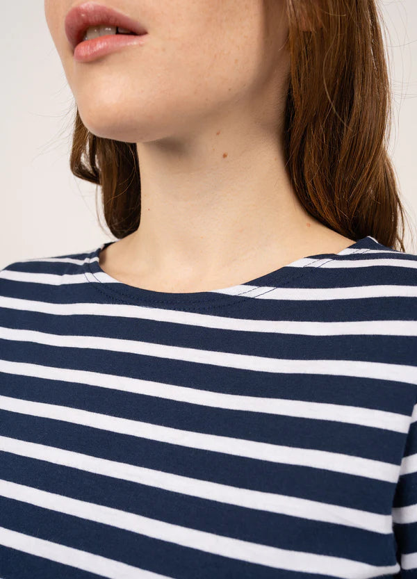 Saint James T-Shirt Woman Etrille Short Sleeve Sailor Striped Shirt M/N