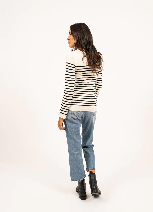 Saint James Sweater Woman Striped Sailor Jumper Ecume Navy