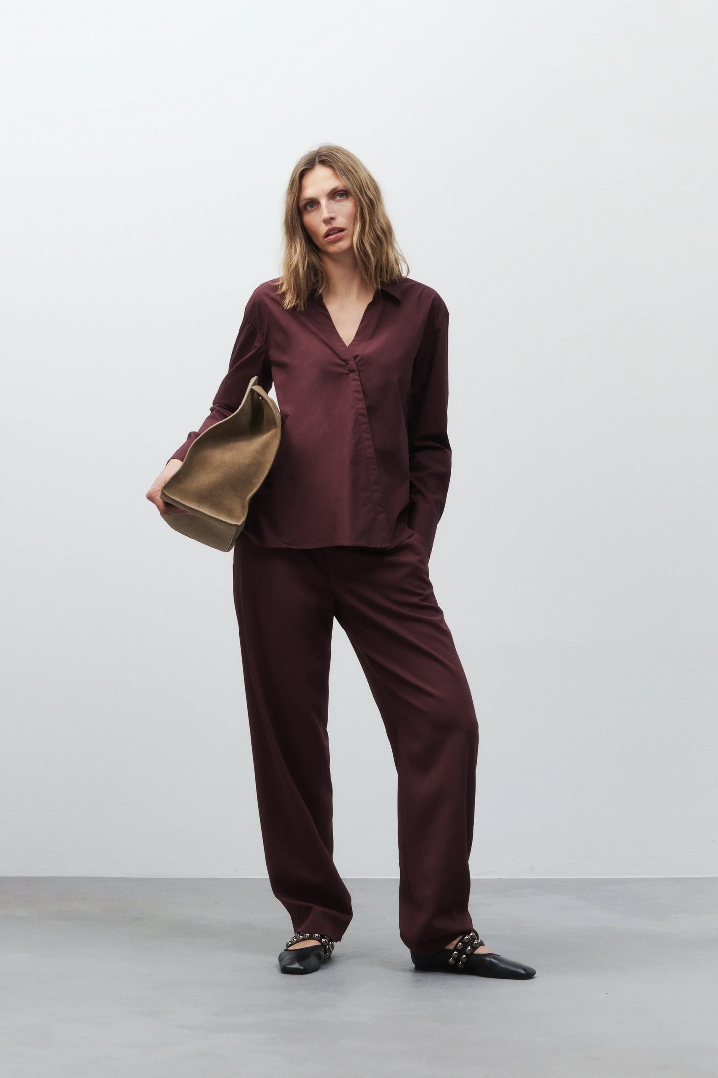 Closed Trouser Woman Mawson Marsh Bordeaux