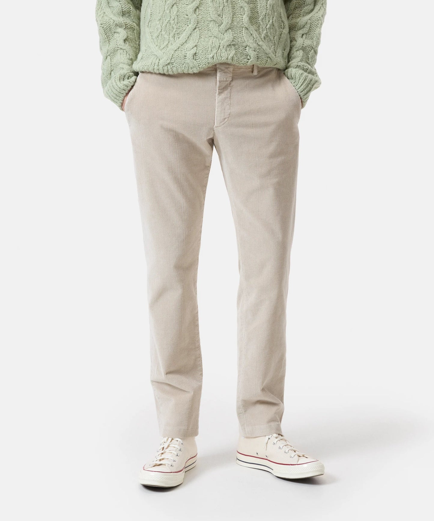 Closed Trouser Man Clifton Corduroy Silt Grey