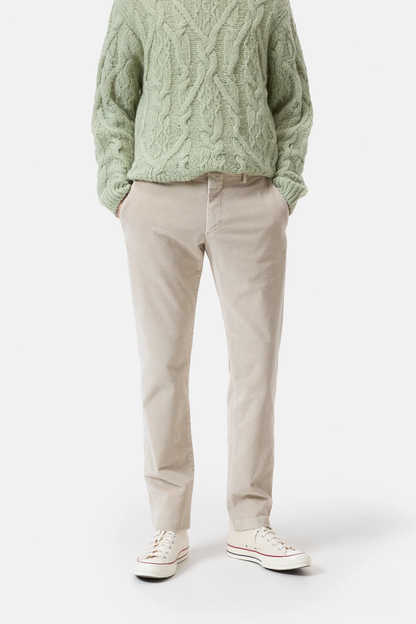 Closed Trouser Man Clifton Corduroy Silt Grey