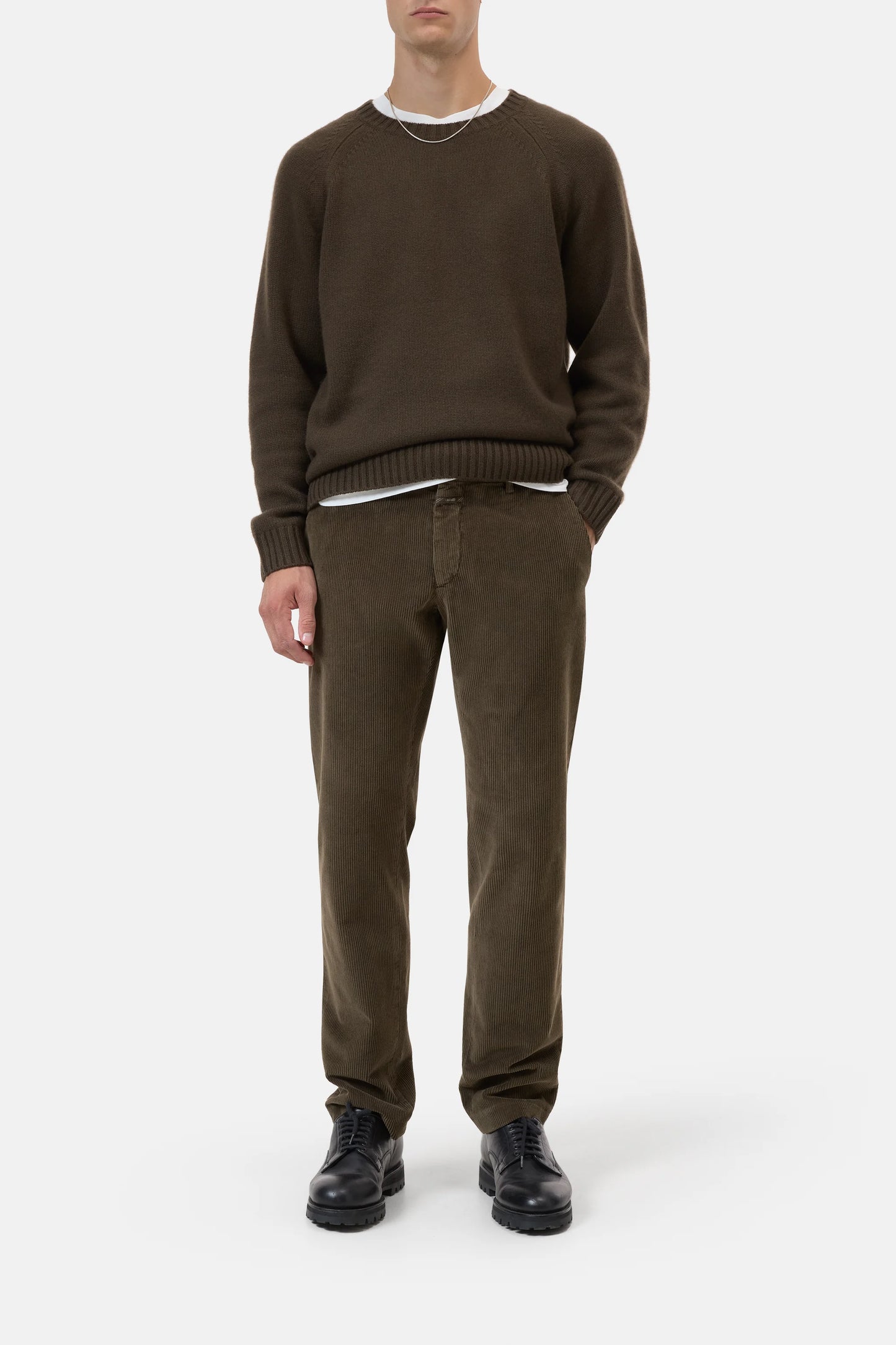 Closed Trouser Man Clifton Corduroy Marsh Green
