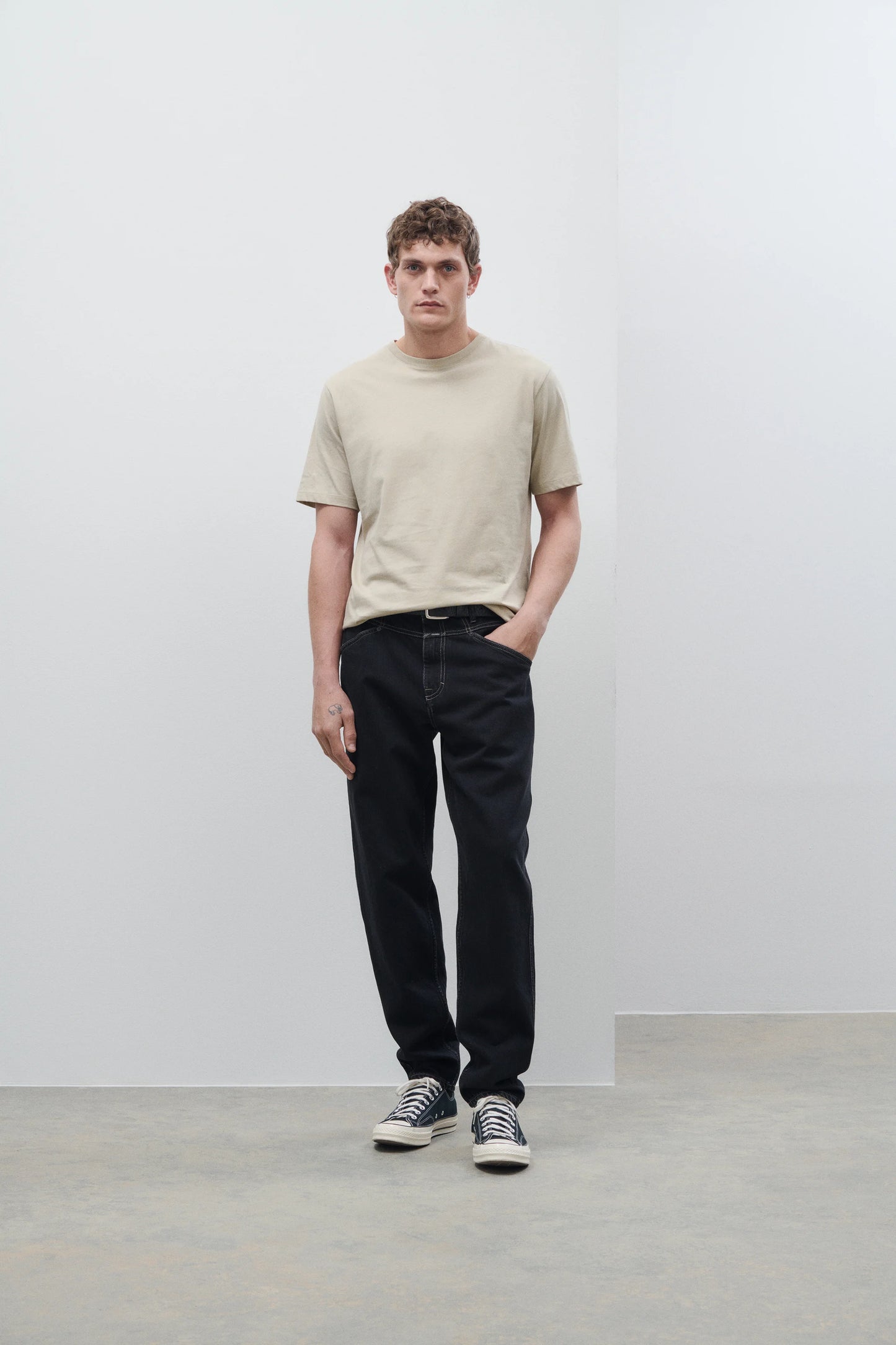 Closed T-Shirt Man Basic Flax Beige