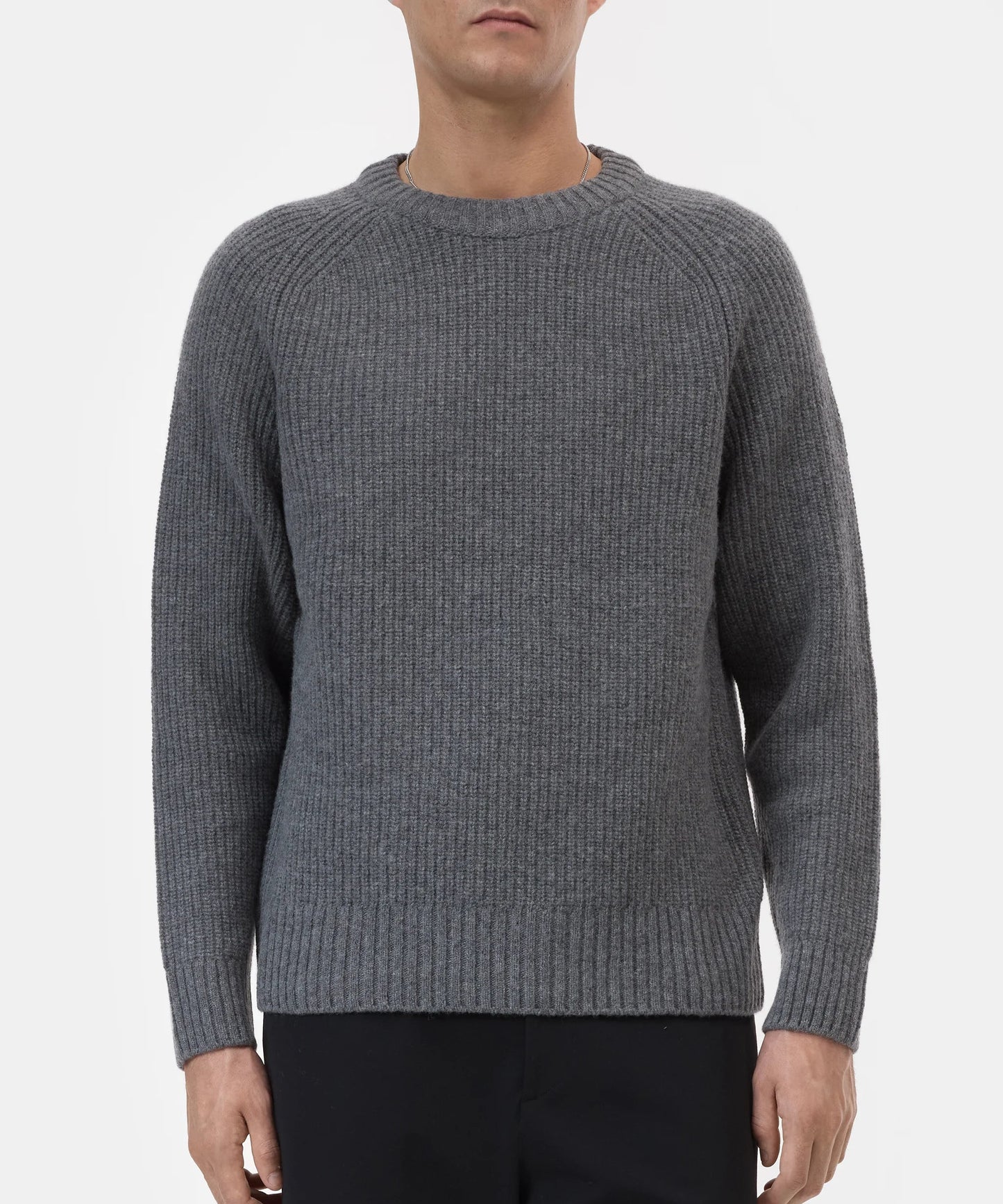 Closed Sweater Man Pullover Dark Grey Melange