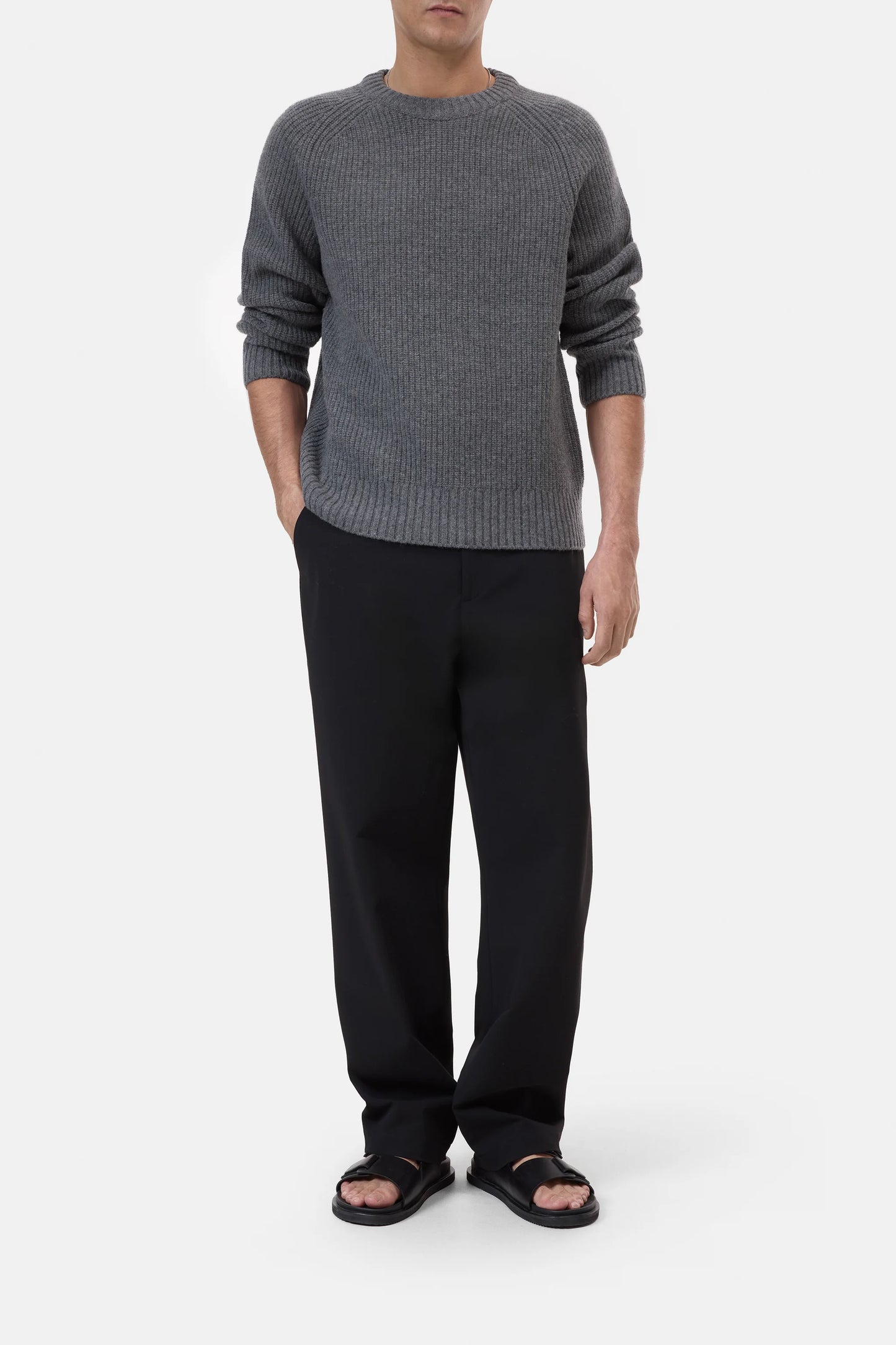 Closed Sweater Man Pullover Dark Grey Melange