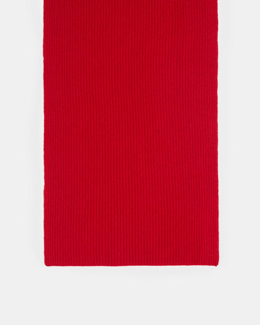 Closed Scarf Woman Knitted Scarf Chili Pepper Red