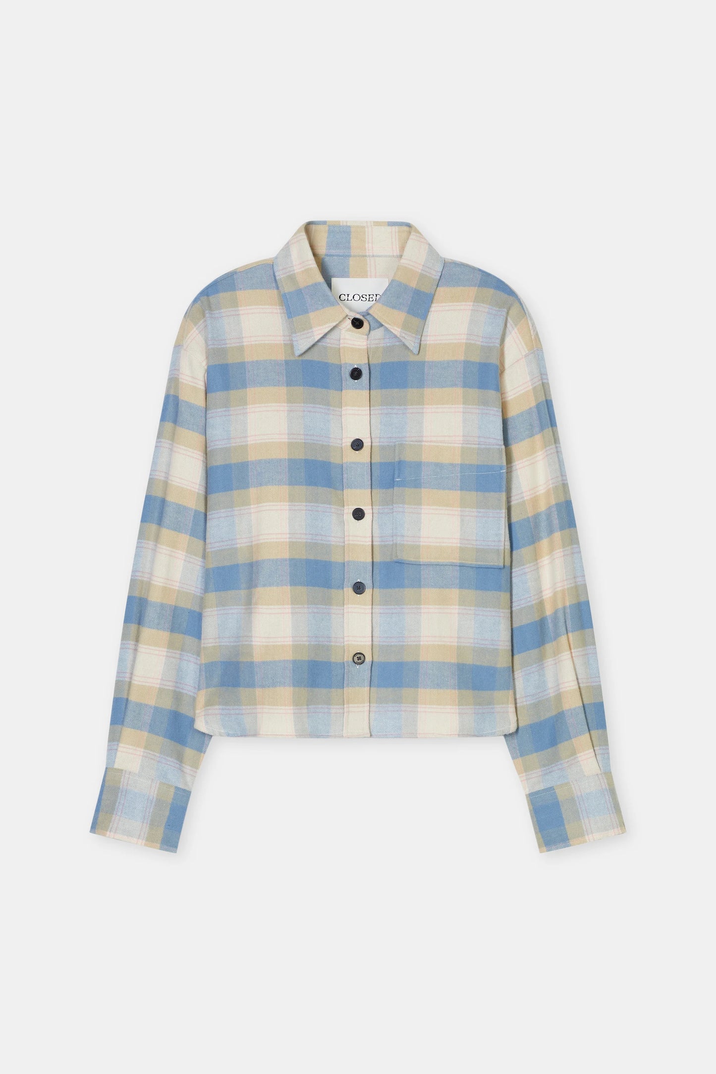 Closed Shirt Woman Cropped Oversized