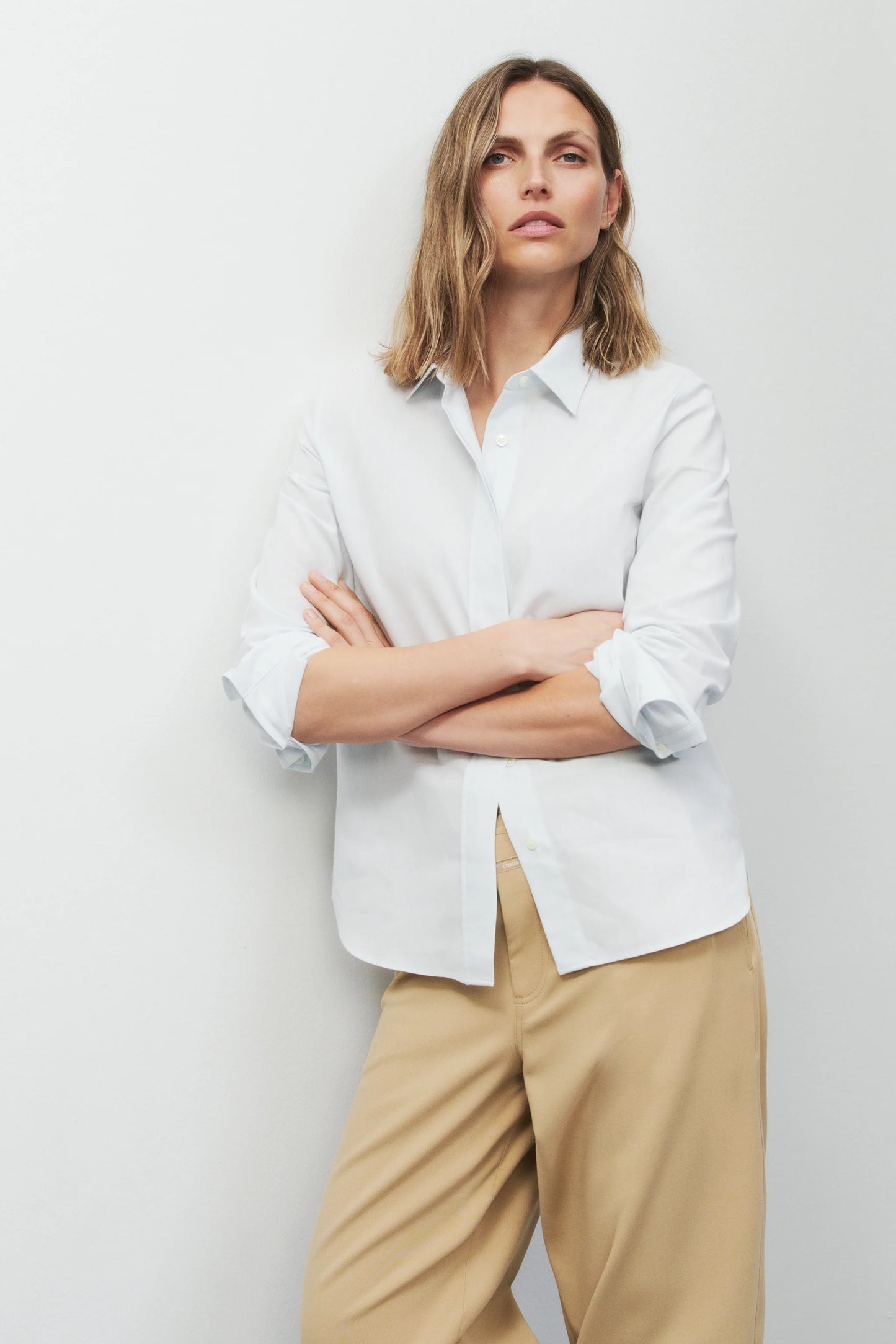 Closed Shirt Woman Classic Eclipse Blue
