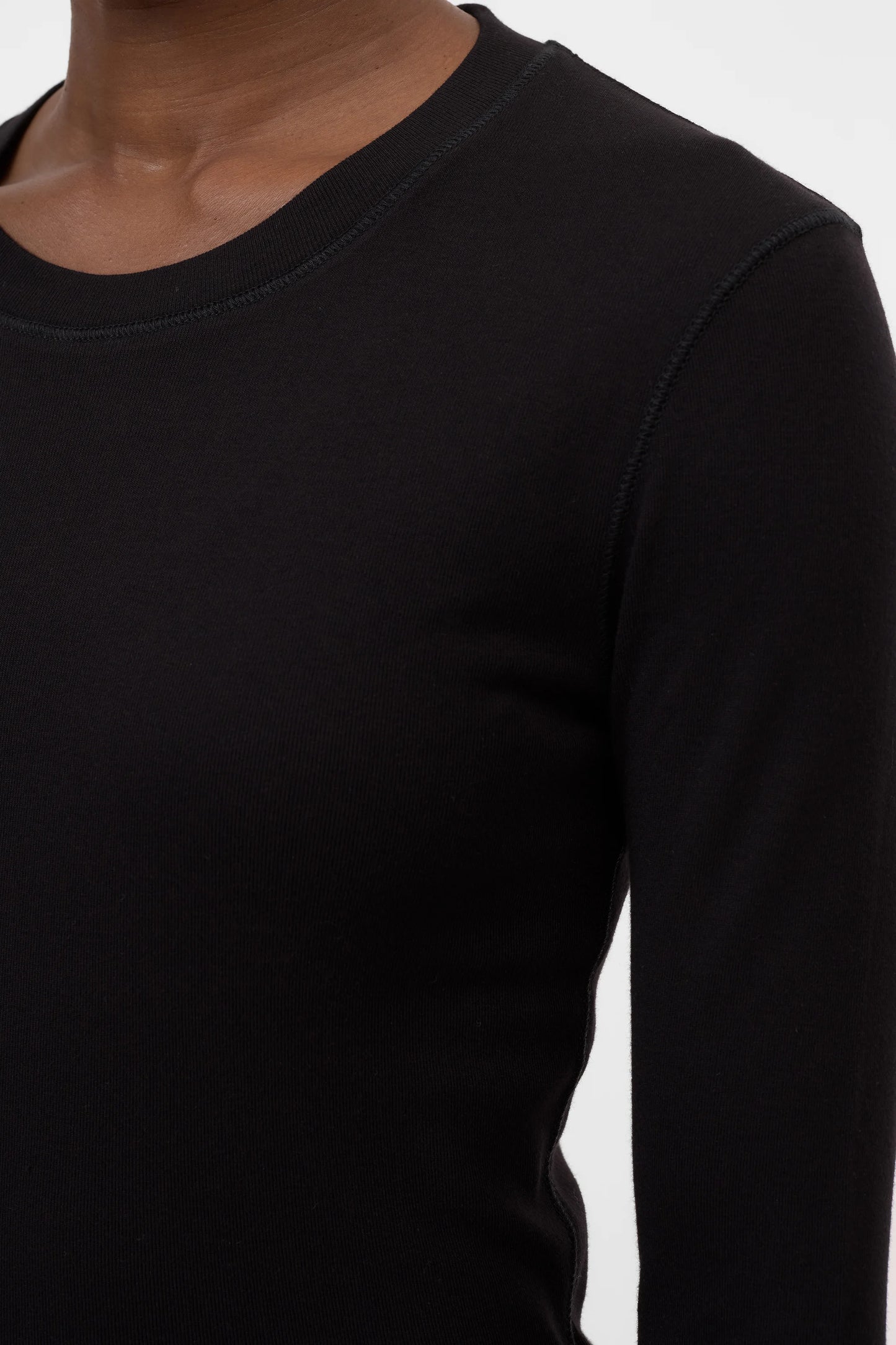Closed T-shirt Woman Crew Neck Long Sleeve Black