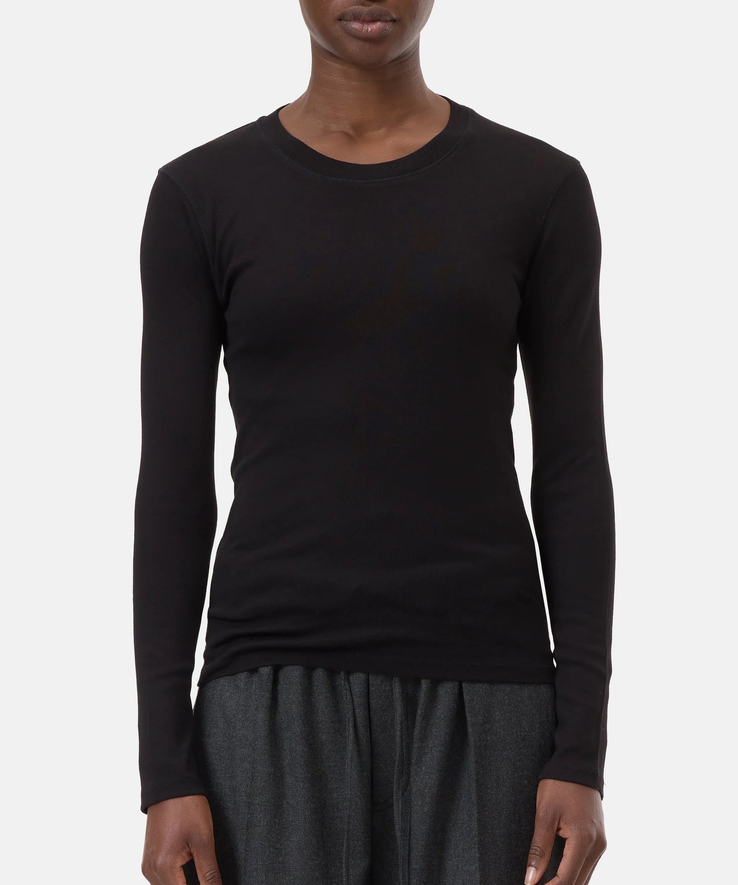 Closed T-shirt Woman Crew Neck Long Sleeve Black