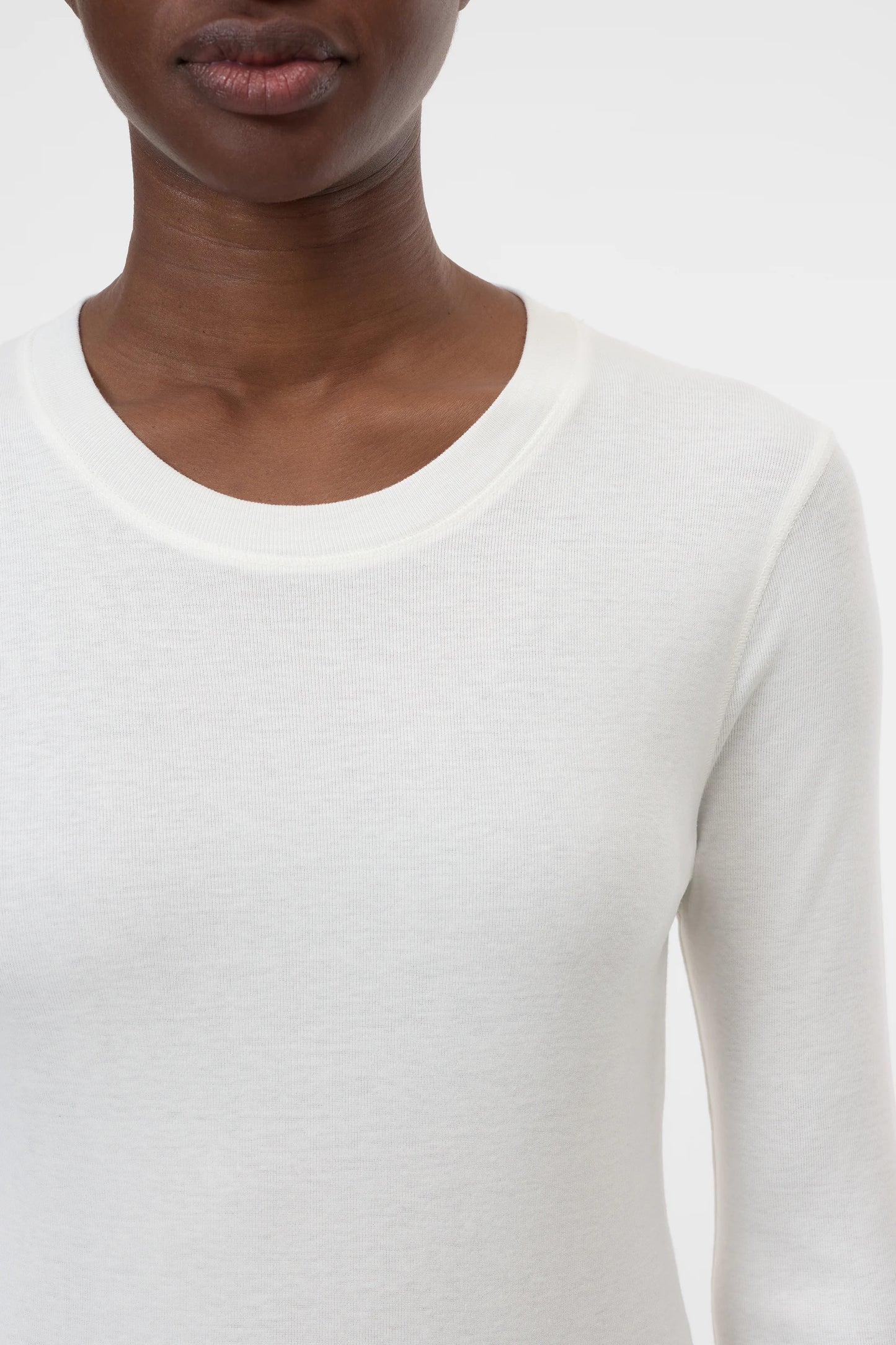 Closed T-shirt Woman Crew Neck Long Sleeve Ivory