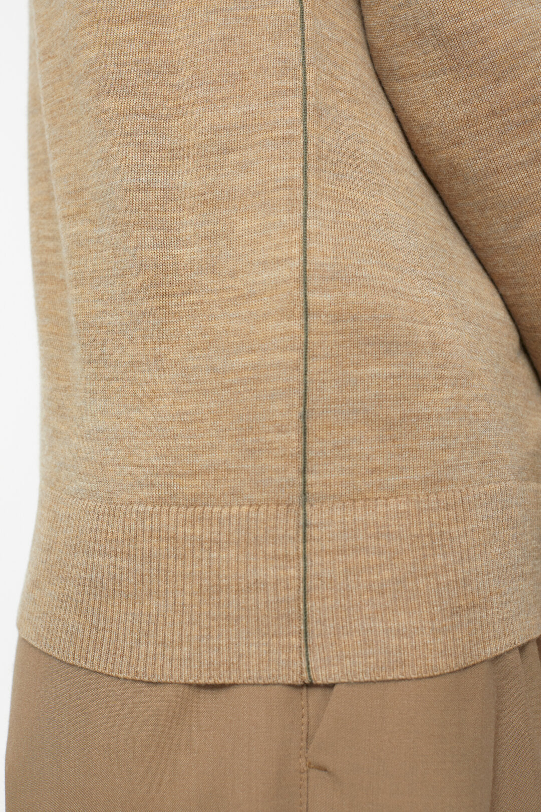Closed Sweater Woman V-neck Long Sleeve Brown Sugar