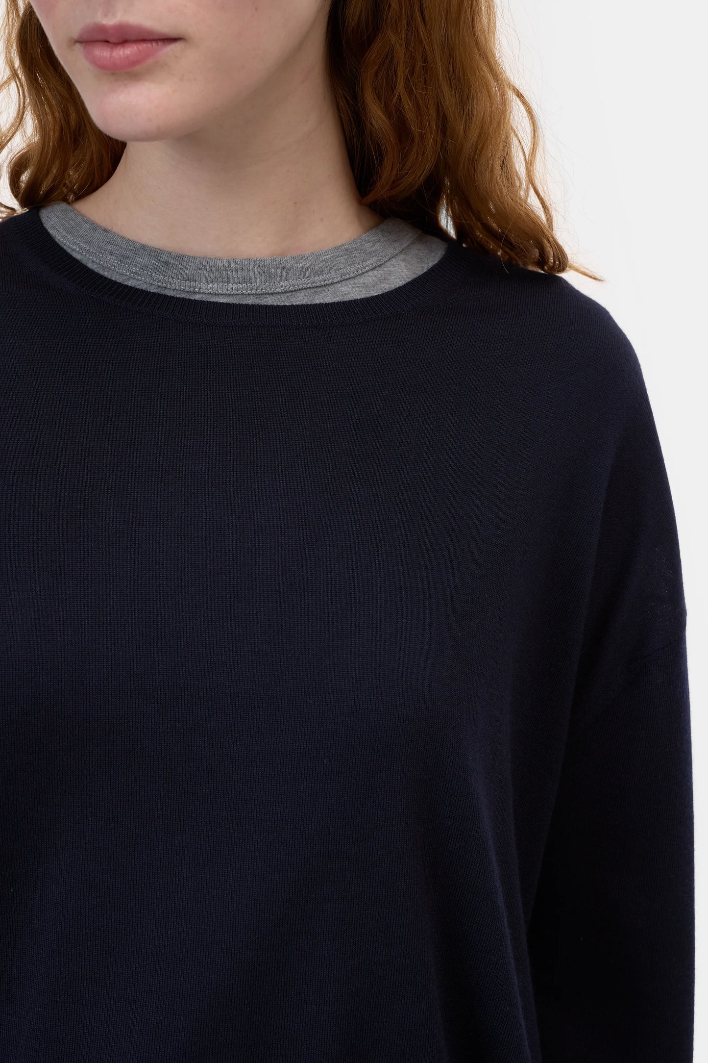 Closed Sweater Woman Crew Neck Long Sleeve F16 Dark Night