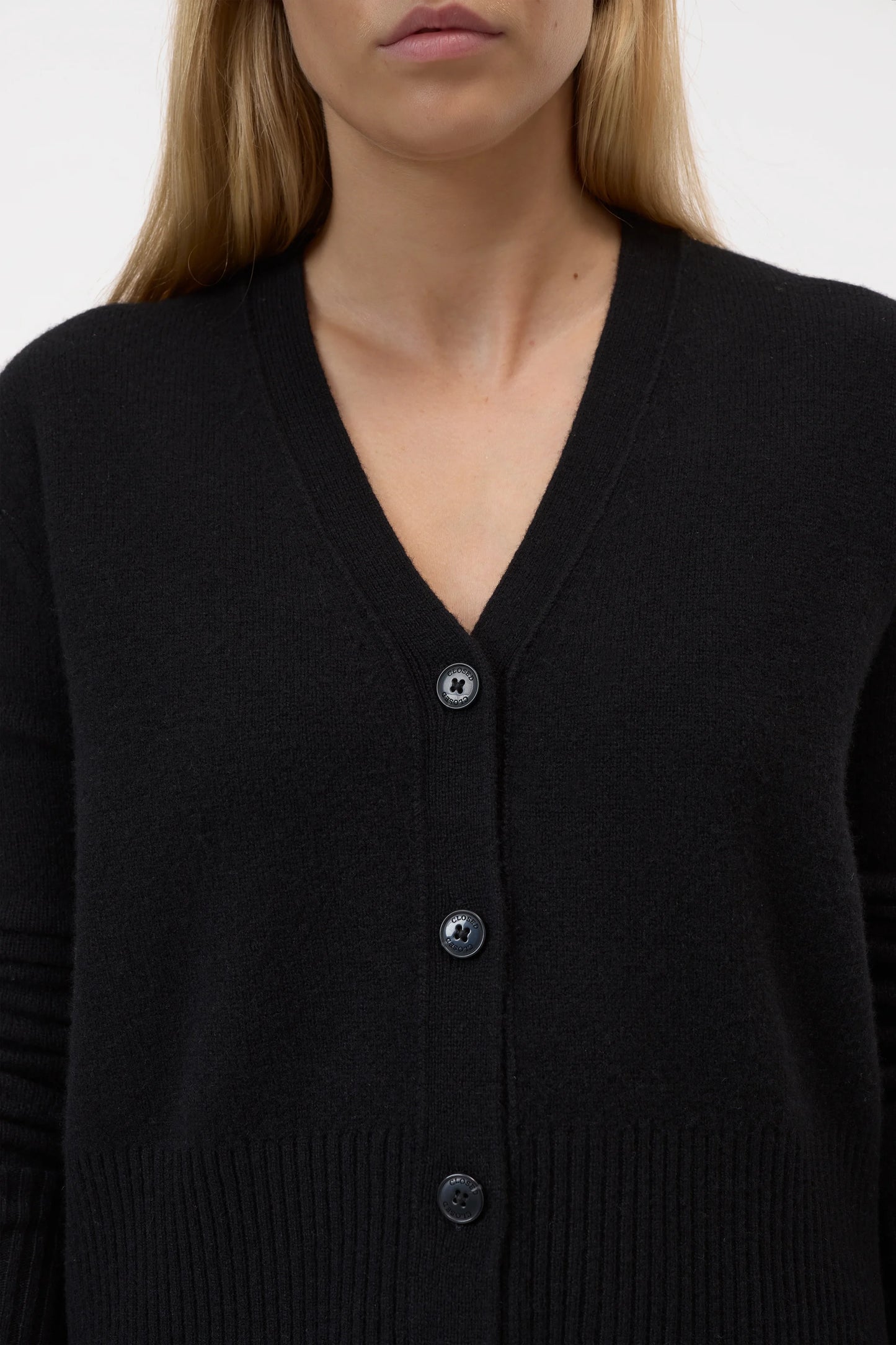 Closed Sweater Woman Cardigan V Neck Black