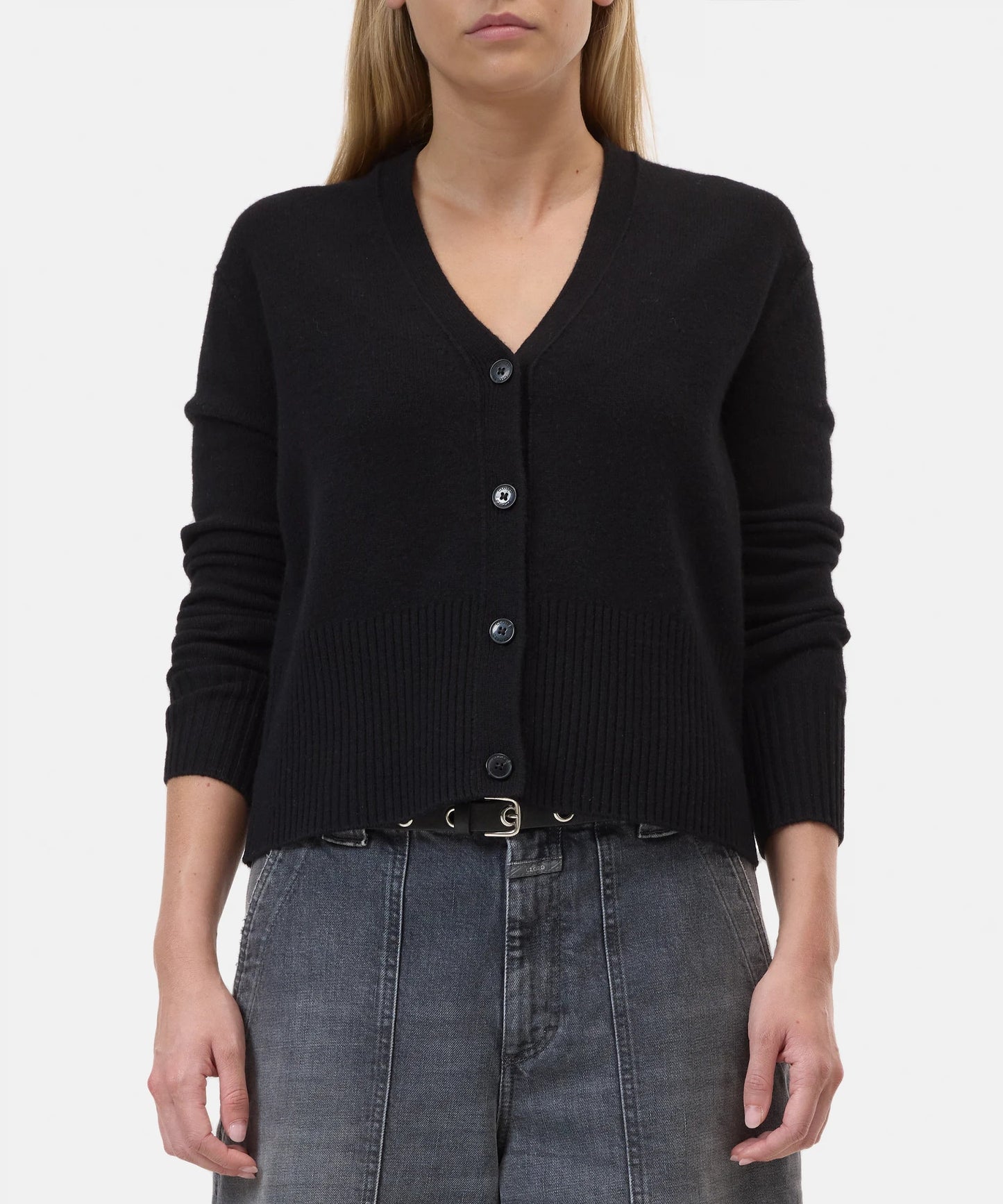 Closed Sweater Woman Cardigan V Neck Black