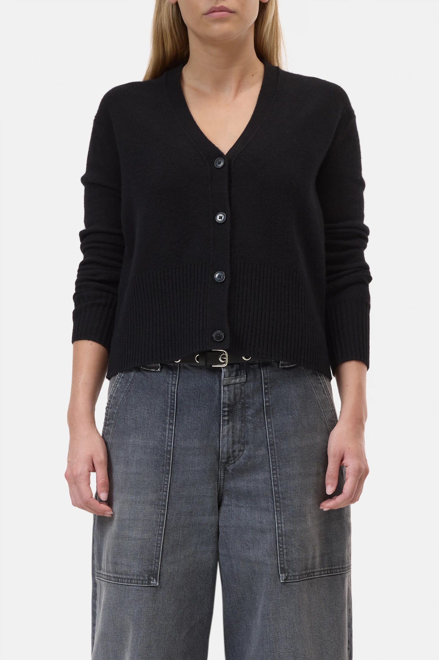 Closed Sweater Woman Cardigan V Neck Black