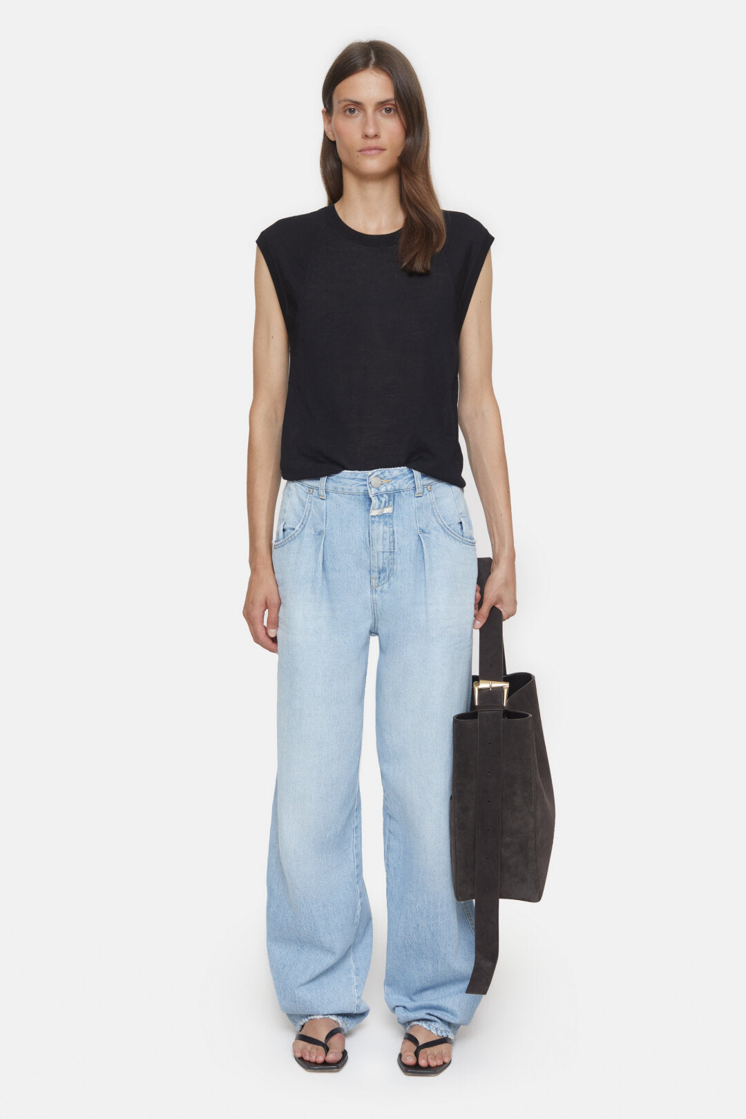 Closed Sweater Woman Crew Neck Vest Black