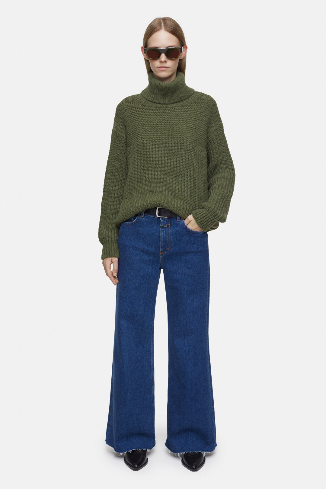 Closed Sweater Woman Chunky Roll Neck Industrial