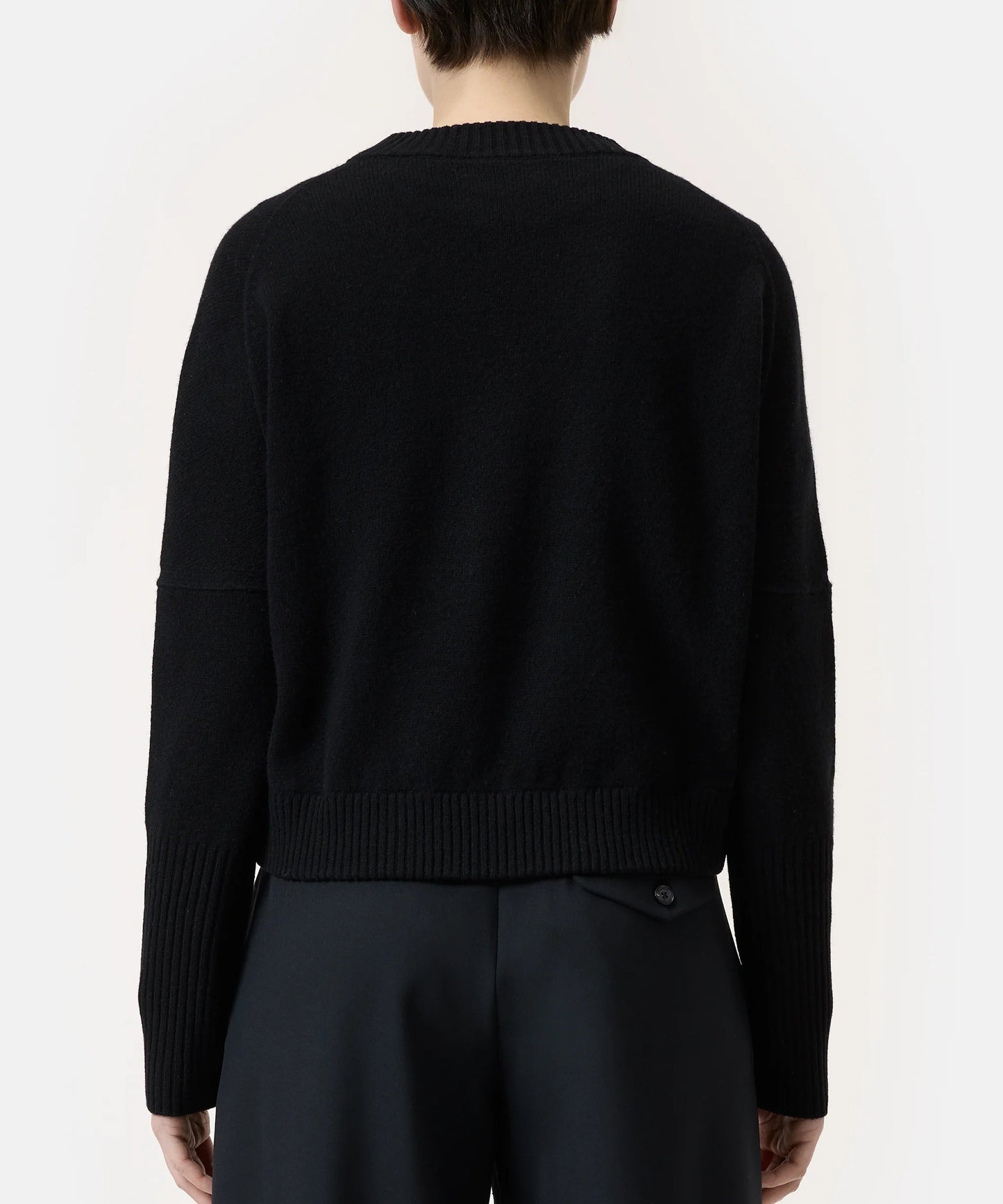 Closed Sweater Woman Crew Neck Cropped Black