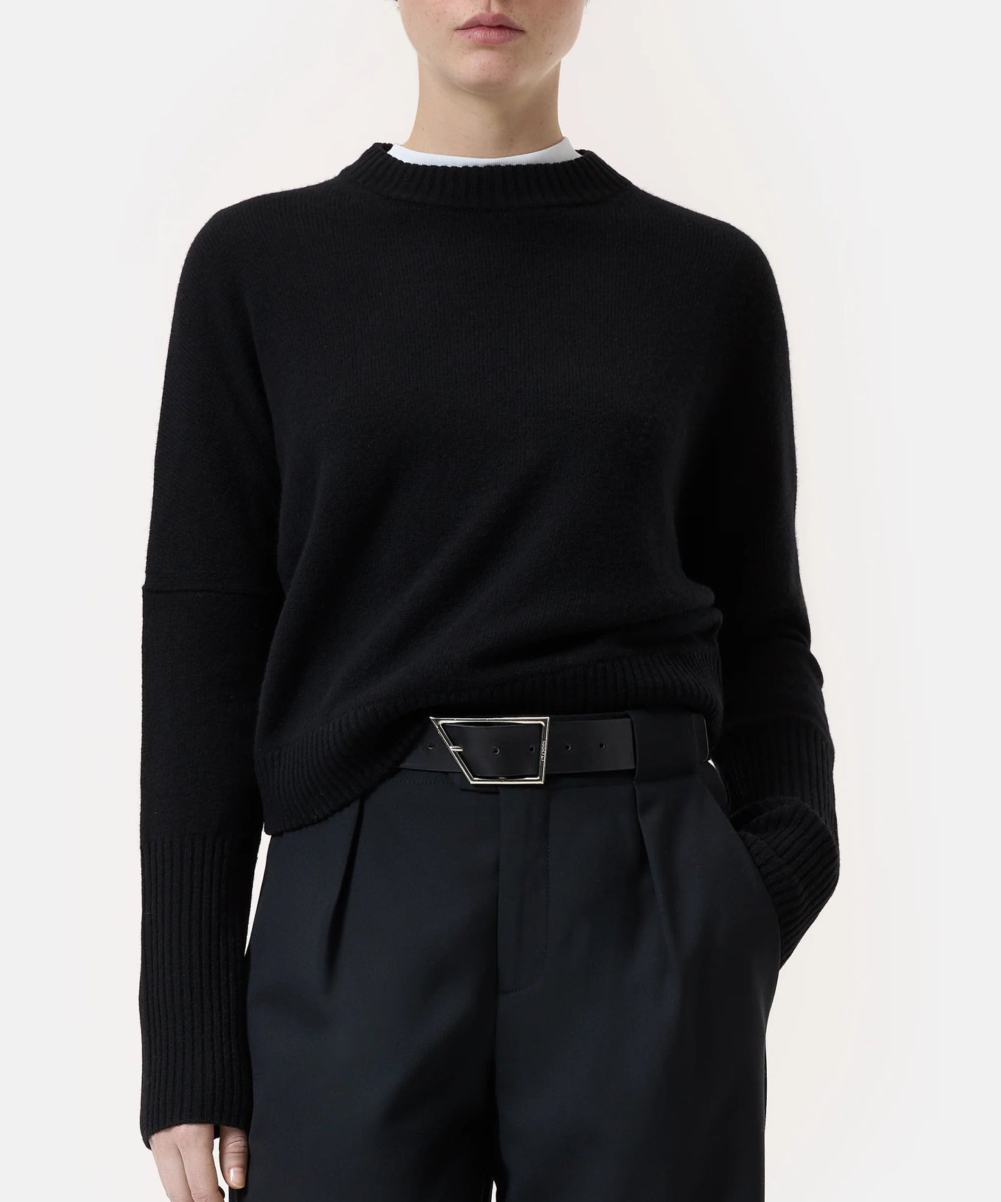 Closed Sweater Woman Crew Neck Cropped Black