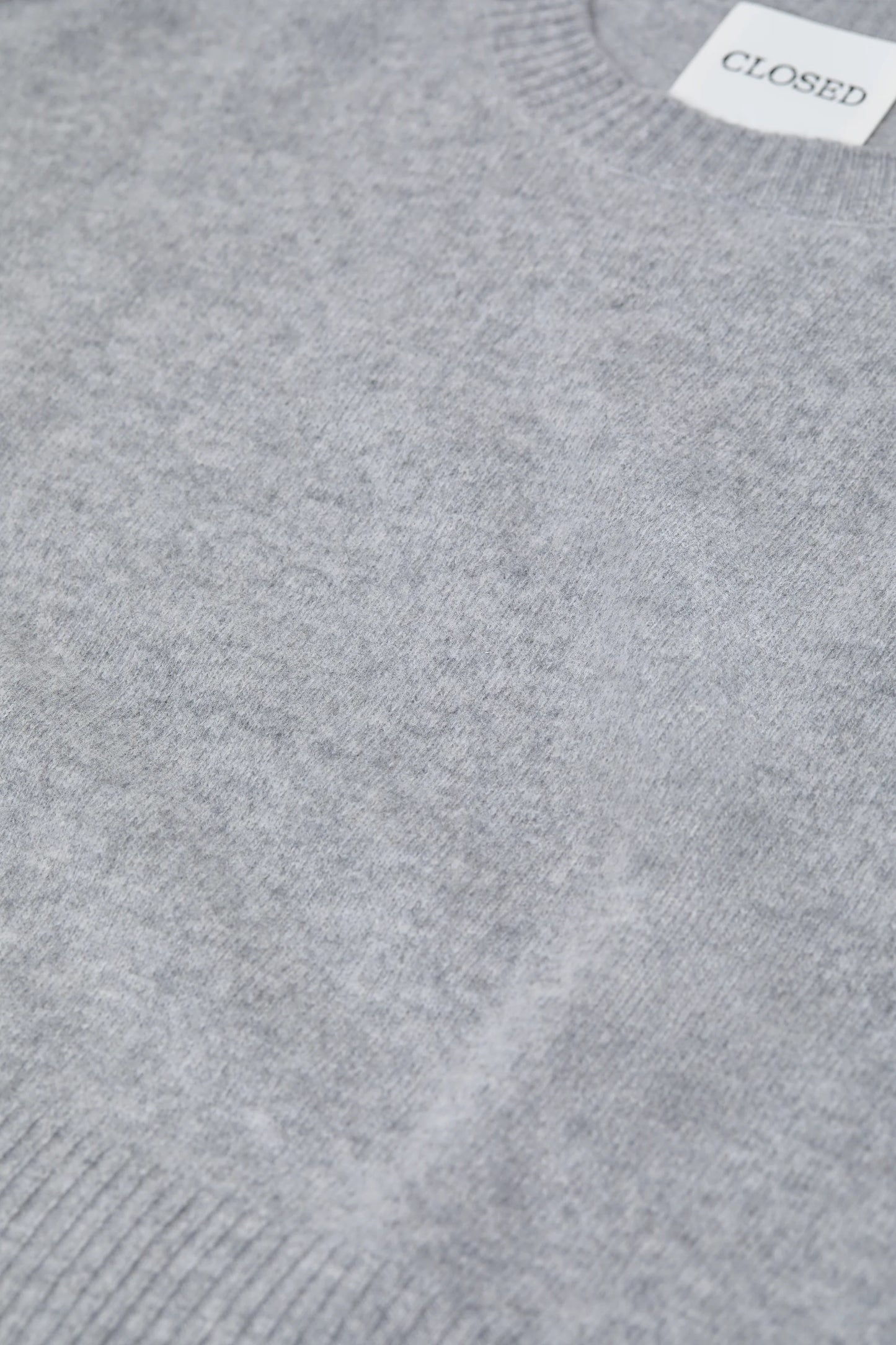 Closed Sweater Woman Crew Neck Wide Sleeve Grey Melange