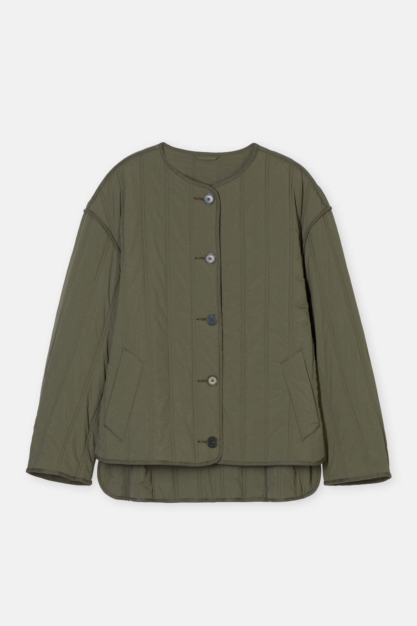 Closed Jacket Woman Quilted Forest Green