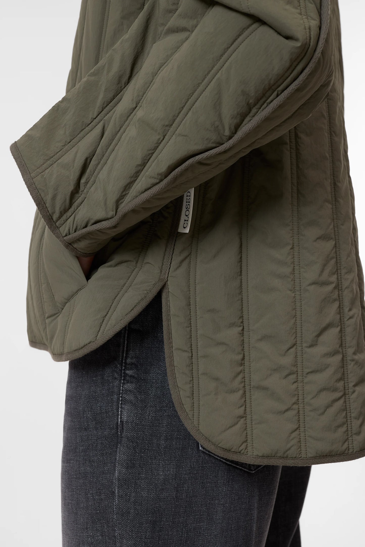 Closed Jacket Woman Quilted Forest Green