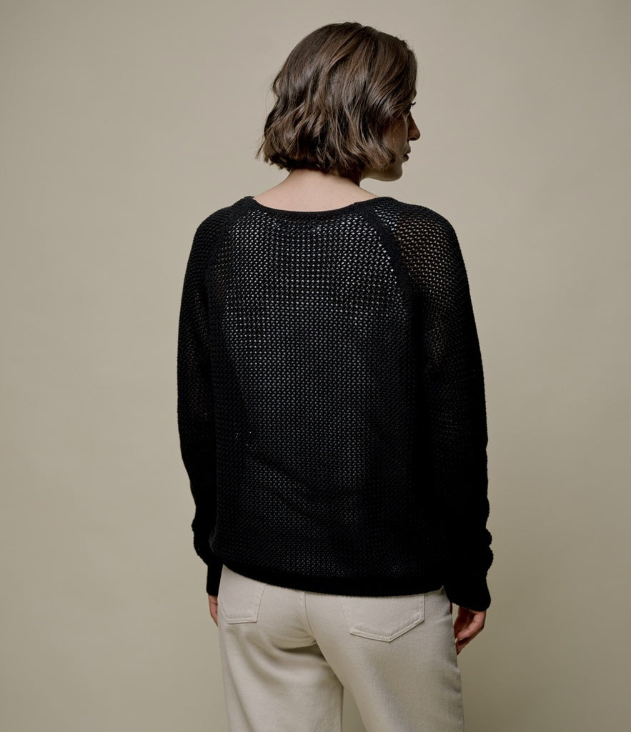 Merz b. Schawnen T-Shirt Woman Crochet Knit Pullover