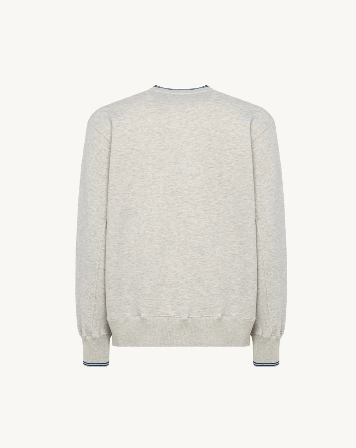 Autry Wear/Sweatshirt Man Crew Neck Long Sleeve Grey Melange/Blue