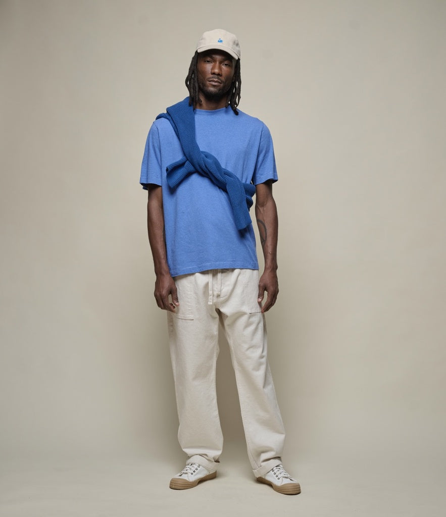 Merz b. Schawnen T-Shirt Man Cotton Faded Blue